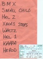 set list from Mogwai gig in Philadelphia, Sept 1999